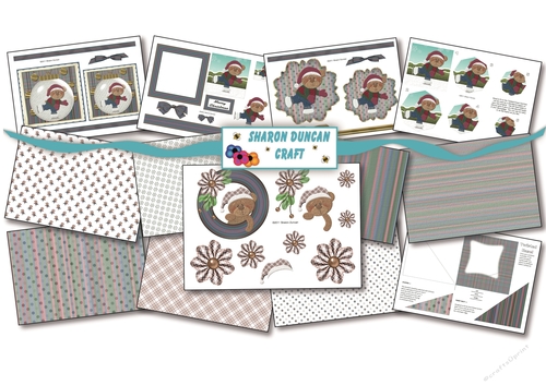 Beary Merry Christmas - 13 page kit - Skater Bear Boy