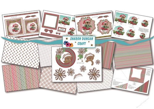 Beary Merry Christmas - 13 page kit - Skater Bear Girl