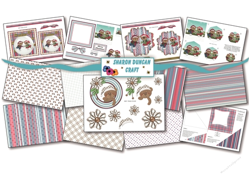 Beary Merry Christmas - 13 page kit - Skater Bear Couple