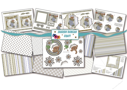 Beary Merry Christmas - 13 page kit - Baby Boy Stocking