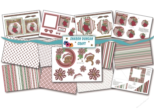 Beary Merry Christmas - 13 page kit - Traditional Stocking