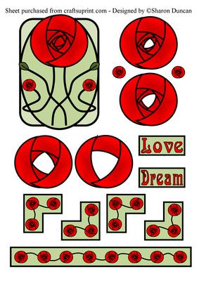 Nouveau Style Rose Decoupage