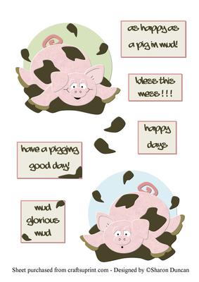 Funny Pig in Mud Toppers