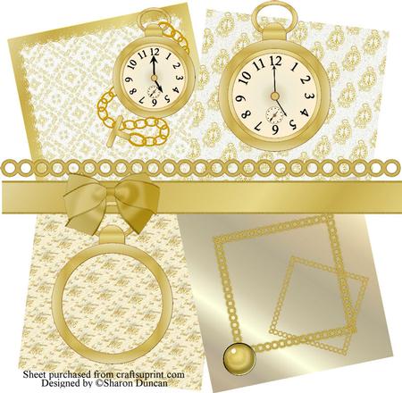 Gold Watch 12 Piece Page Kit