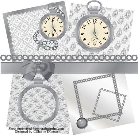 Silver Watch 12 Piece Page Kit