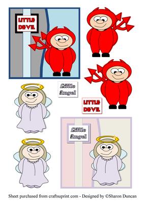 Sweet Little Angel or Cheeky Little Devil Toppers