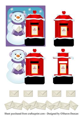Festive Friends - Mr Snow Posting Cards
