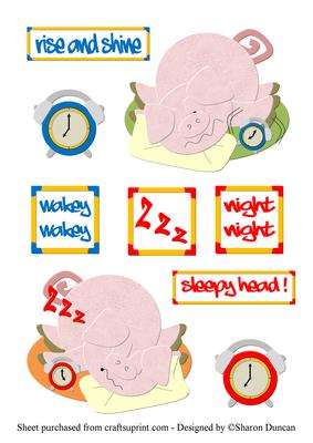 Piggy Sleepy Head - Comical Toppers