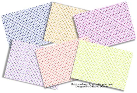 Country Petals Backing Paper Kit