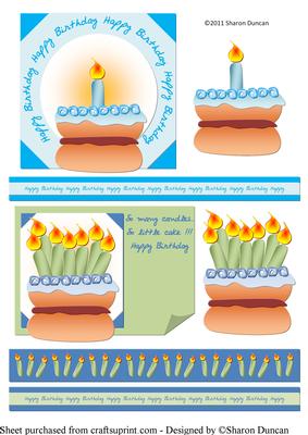 Birthday Candles Cake - Blue