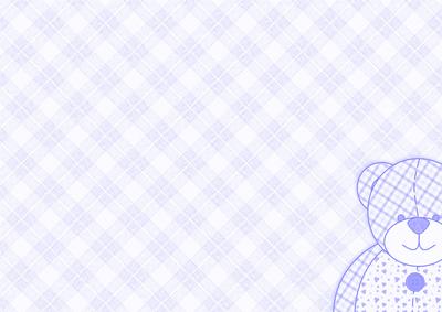 Baby Bear Plaid Paper - Boy