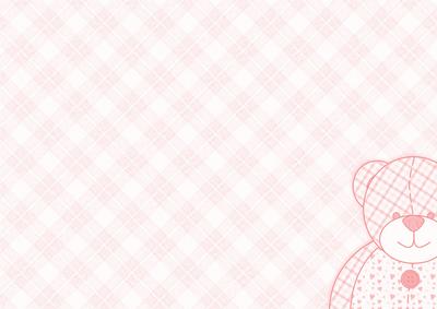 Baby Bear Plaid Paper - Pink