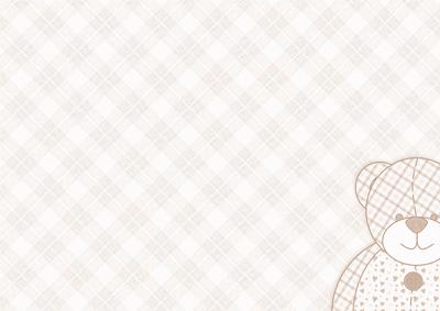 Baby Bear Plaid Paper - Natural