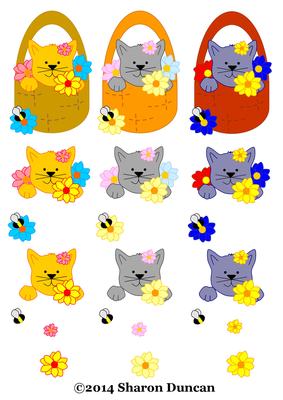 Purr-fect Little Kittns in Baskets