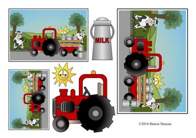 Farymyard Friends - Red Tractor and Cows
