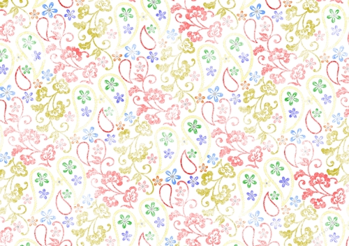 Pretty Paisley Floral A4 Backing Paper - Red