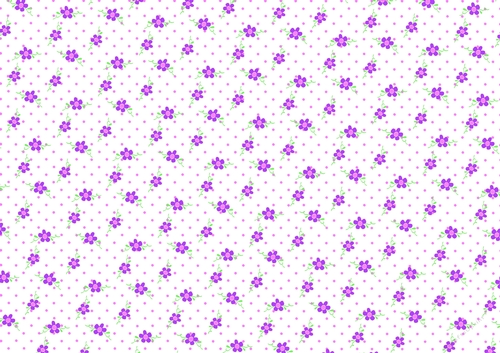 Pretty Dotty Floral A4 Backing Paper - Purple