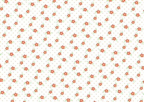 Pretty Dotty Floral A4 Backing Paper - Red