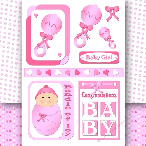 BABY BUNDLE - PINK - 3 sheets