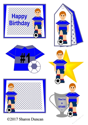 Football Crazy toppers - Blue strip