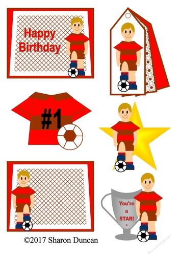 Football Crazy toppers - Red strip