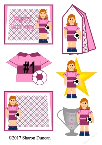 Football Crazy toppers - Pink strip
