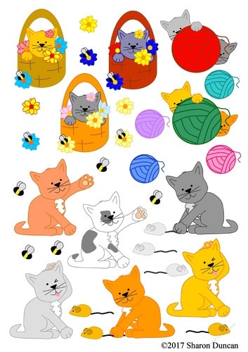 Purr-fect kitties toppers - assorted designs
