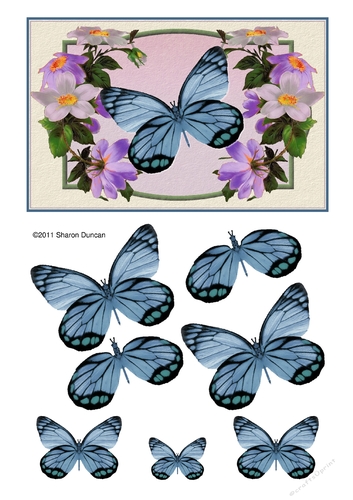 Assorted toppers and accessories  - butterfly blooms - turquoise