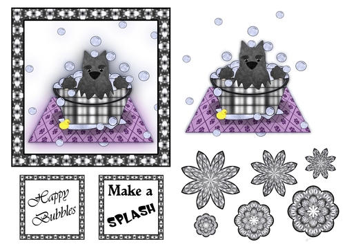 Terrier Toppers - Happy bubbles