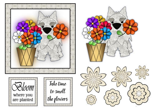 Terrier Toppers - Bloom Where You are Planted