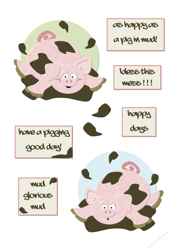 PIG TAILS - Funny Toppers - Mud Glorious Mud