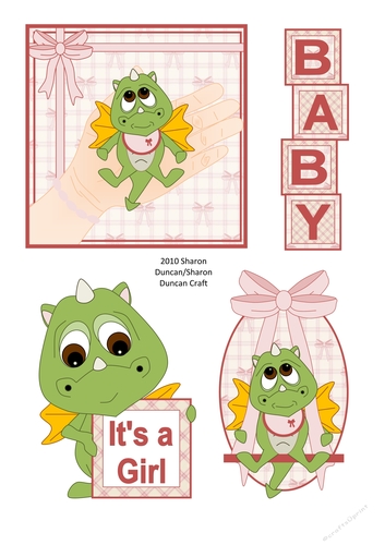 DRAGON DAYZ TOPPER SHEET - Its a Girl
