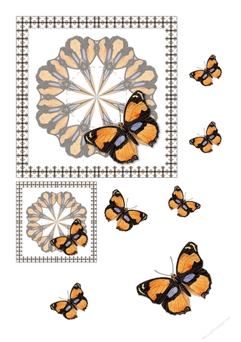 Square Butterfly Topper - Yellow