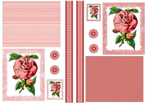 Floral Topper Sheets with embellishments - Begonia
