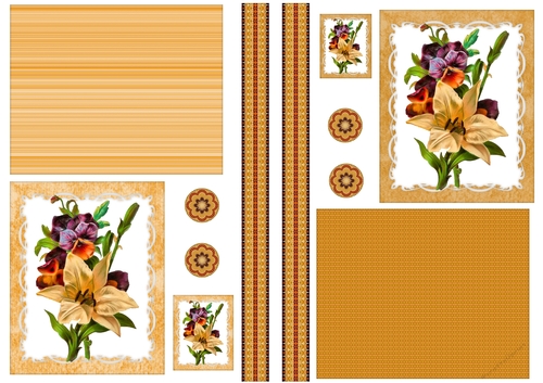 Floral Topper Sheets with embellishments - Bouquet