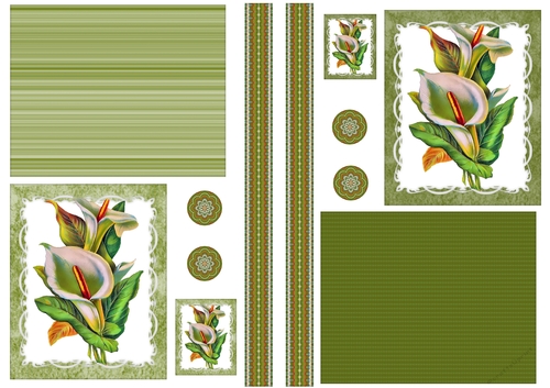 Floral Topper Sheets with embellishments - Lily