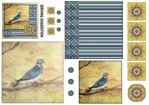 Chirpy Chums Topper - Wood Pigeon