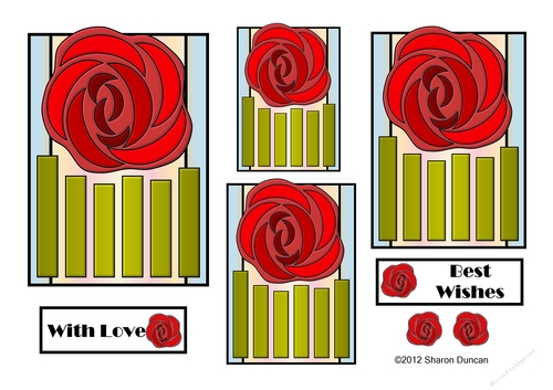 NOUVEAU ROSE - Pretty Nouveau Rose Toppers - Red