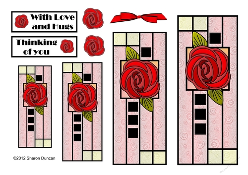 NOUVEAU ROSE - Pretty Nouveau Rose Toppers - Red