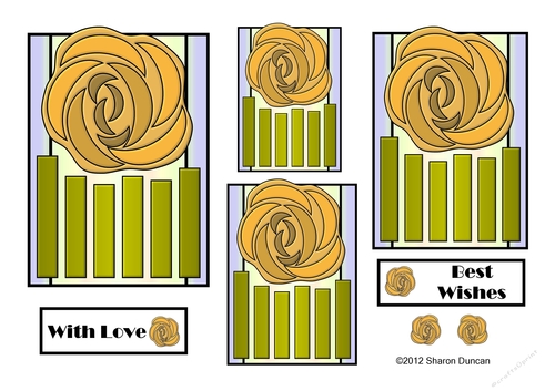 NOUVEAU ROSE - Pretty Nouveau Rose Toppers - Yellow