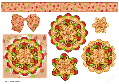 SEASONS - Autumn Card Topper - Mandala