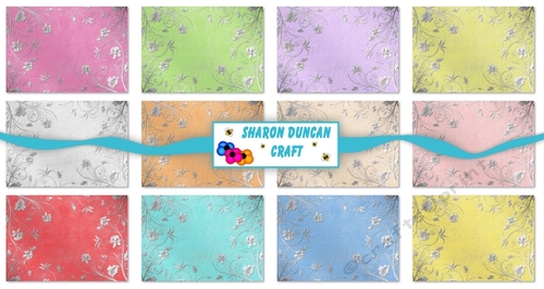 EMBOSSIBILITIES - Curls and Swirls - Silver Tone - 12 sheets