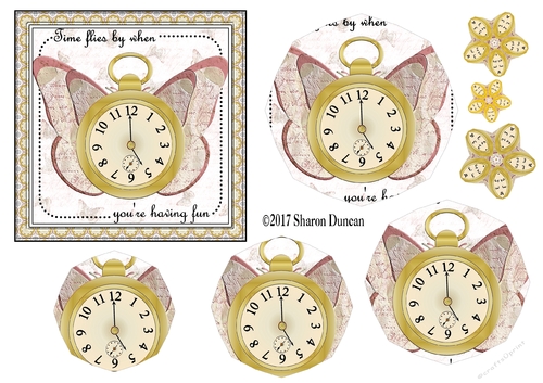 Luxury of Time Stacker - Gold - TIME FLIES BY