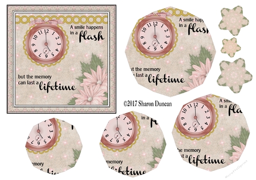 Luxury of Time Stacker - Gold - A SMILE HAPPENS IN A FLASH