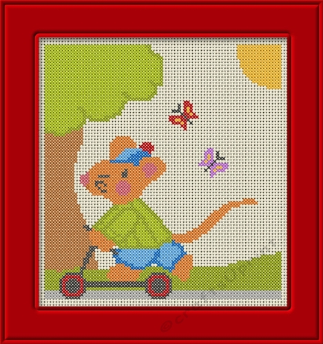 Scooter Mouse - Cross Stitch Chart