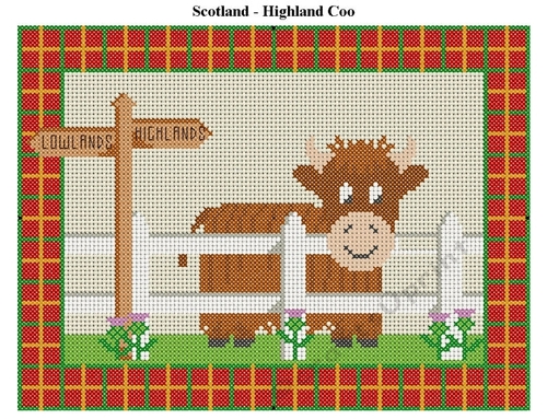 Scottish - Highland Coo - Cross Stitch Chart