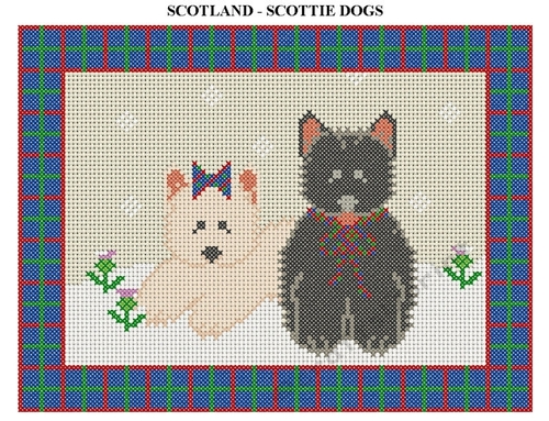 Scottish - Scottie and Westie - Cross Stitch Chart