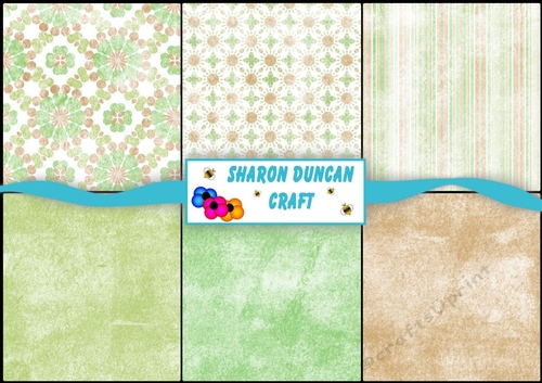 Set of 6 Co-ordinating Backing Papers - A4 - Brown