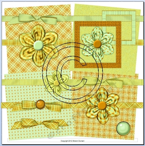 Simply Gingham Page Kit - Citrus Zest