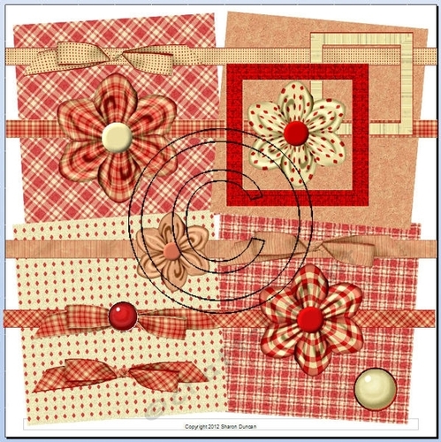 Simply Gingham Page Kit - Strawberries Cream